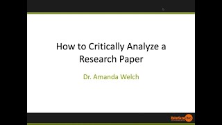How To Critically Analyze A Research Paper