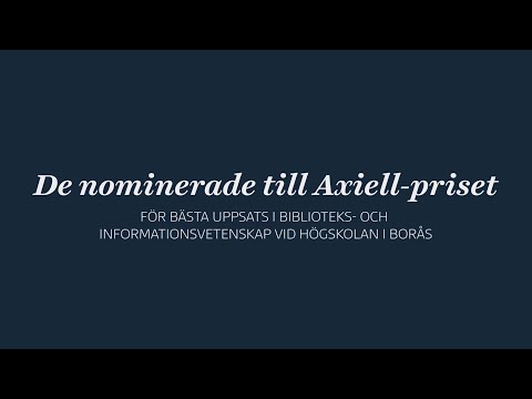 Nominerade till Axiell-priset 2021