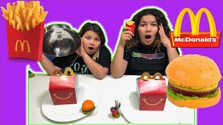 McDonald's GUMMY FOOD VS REAL FOOD CHALLENGE