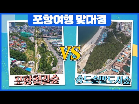 [포항여행] 포항철길숲vs송도솔밭도시숲 #트래블매치 #퐝대퐝