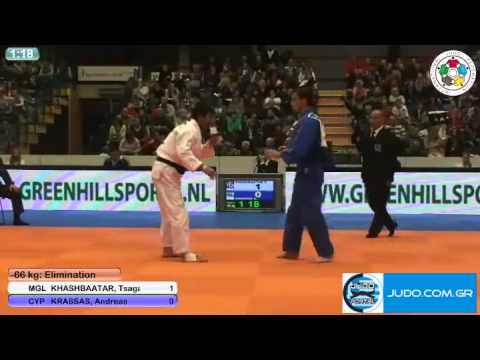 Judo Grand Prix Amsterdam 2011 -66kg KRASSAS (CYP)-KHASHBAATAR (MGL)