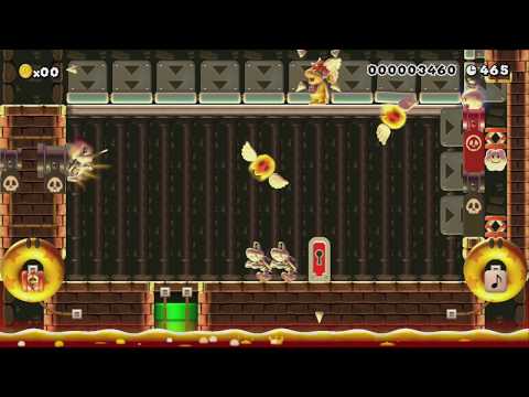 4-BOSS:Vs Winged Koopa Kid by Myuu - Super Mario Maker - No Commentary 1bk