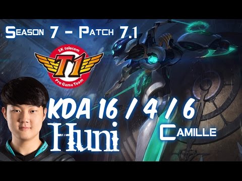 SKT T1 Huni CAMILLE vs KENNEN Top - Patch 7.1 KR Ranked