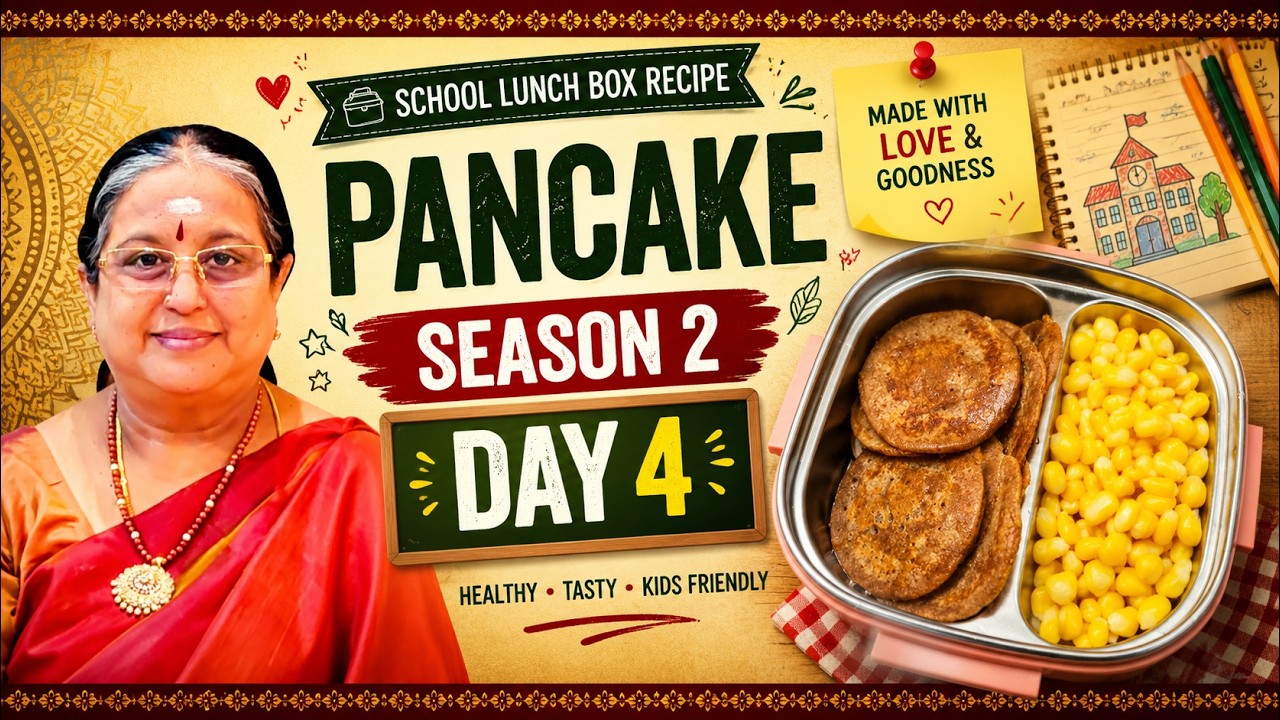 Day 4 Healthy Ragi Oats Pancakee 🍱🥞 | Kids Favorite No Maida Snack| Yogambals Tamil