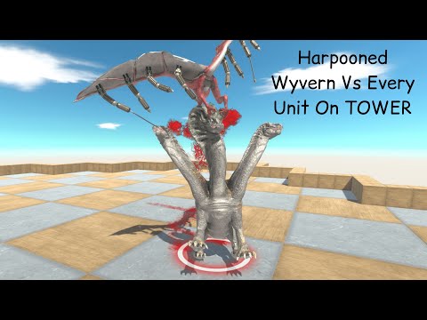 Harpooned Wyvern Vs Every Unit On TOWER ARBS |Animal Revolt Battle Simulator