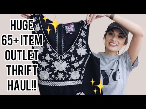 Huge 65+ Item $2 Outlet Thrift Haul to Resell for a Profit $$$ on Poshmark!!