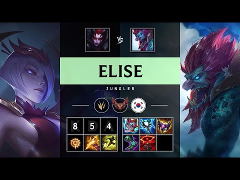 Elise Jungle vs Trundle - KR Grandmaster Patch 25.16