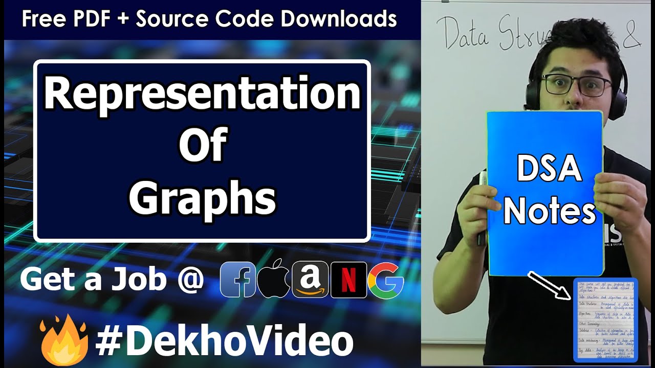 Video thumbnail for Representation of Graphs - Adjacency List, Adjacency Matrix & Other Representations