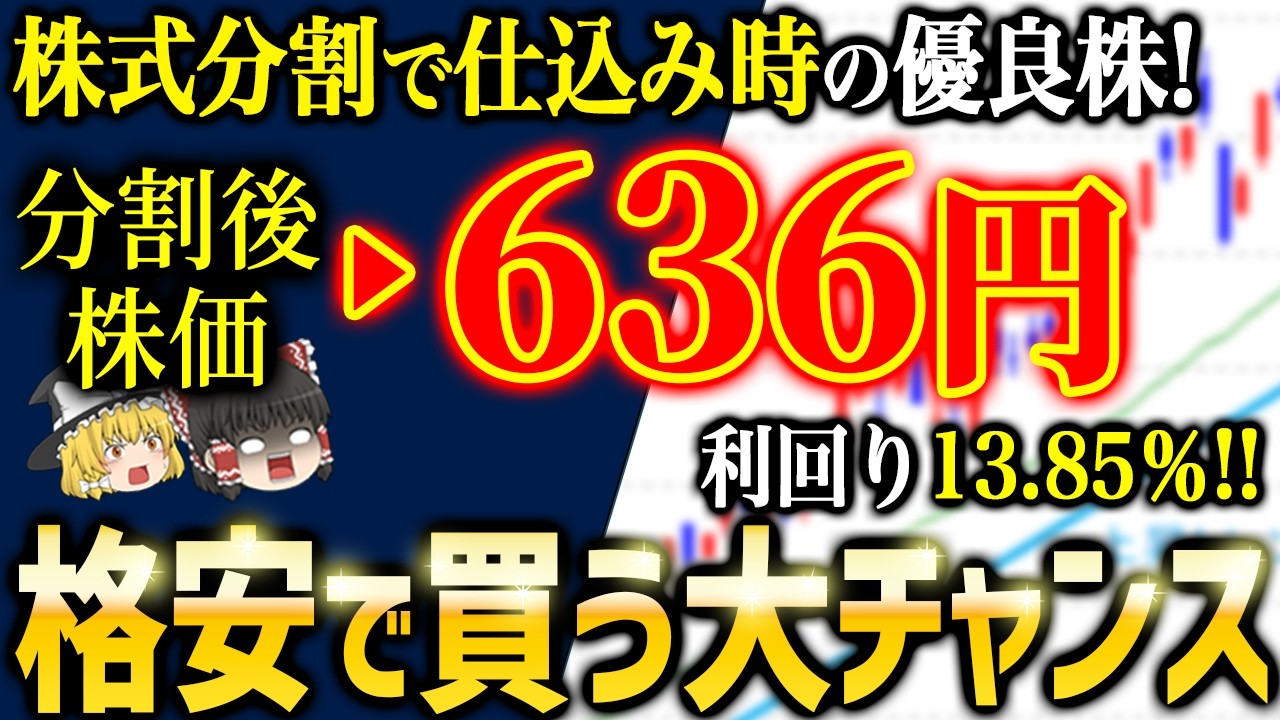 【高配当&低位株】4月株式分割で第注目の国内銘柄５選【ゆっくり解説】