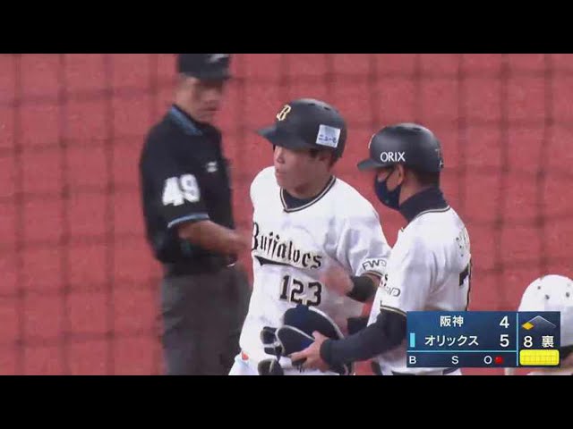 【ファーム】バファローズ・稲富 終盤で勝ち越しタイムリーヒットを放つ!! 2021/4/14 B-T(ファーム)