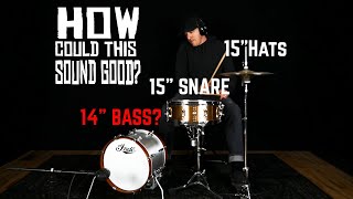 Video thumbnail for 14" Bass Drum Madness!  Bass is smaller than Snare AND Hi-Hats! by Independent Drum Lab