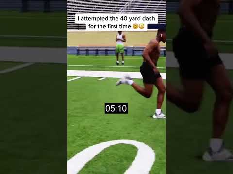 I RAN THE 40 YARD DASH FOR THE FIRST TIME 😳🤯