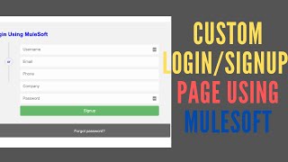 Custom Login Page Using Mulesoft | Salesforce Tutorial