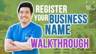 Register Your Business Name WALKTHROUGH