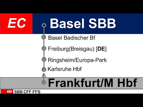 (SBB/CFF/FFS) Old announcements ECE from Milano Centrale to Frankfurt/Main Hbf