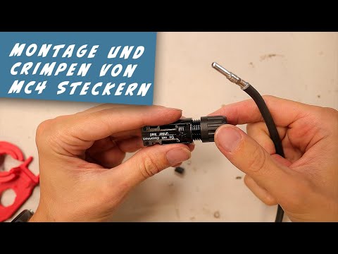 Montage und Crimpen von MC4 Steckern bei PV Anlagen
