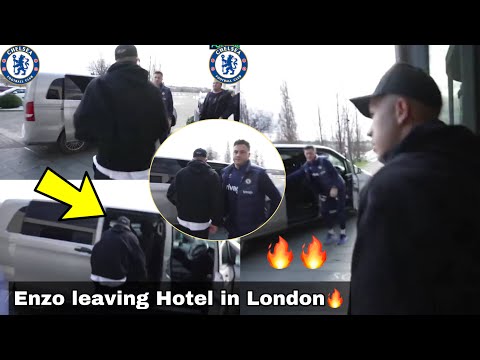 Sharp!🔥Enzo Fernandez Spotted leaving Hotel for First Training at Chelsea,Enzo in London