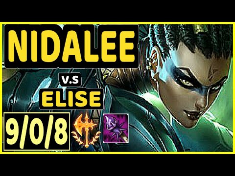 BROCCOLI (NIDALEE) vs ELISE - 9/0/8 KDA JUNGLE GAMEPLAY - KR Ranked GRANDMASTER