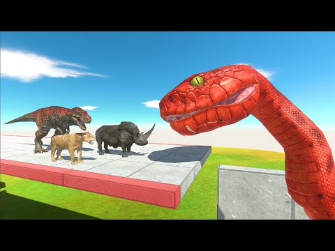 Dinosaurs or Prehistoric Mammals | Who Can Jump Over Reptiles Hole? - Animal Revolt Battle Simulator