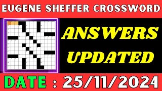 Eugene Sheffer Crossword Clue Answers for Nov 25 2024 | Solved