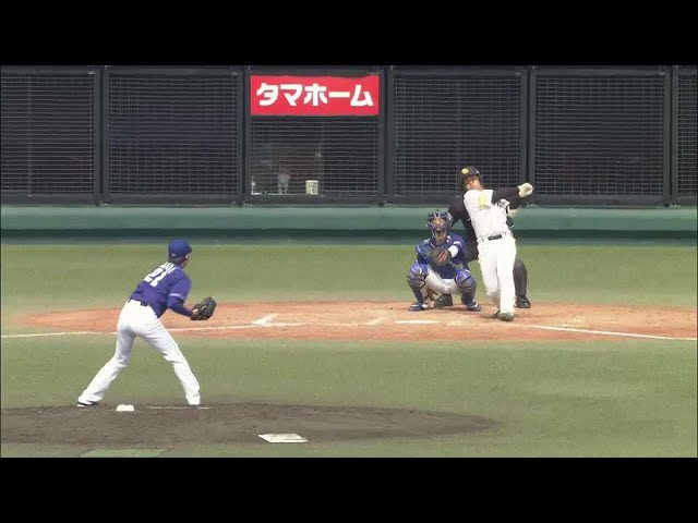 【ファーム】どでかい一発!! ホークス・井上朋也のソロホームラン!! 2022年4月1日  福岡ソフトバンクホークス 対 中日ドラゴンズ