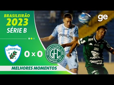 Gols e lances de Londrina x Guarani