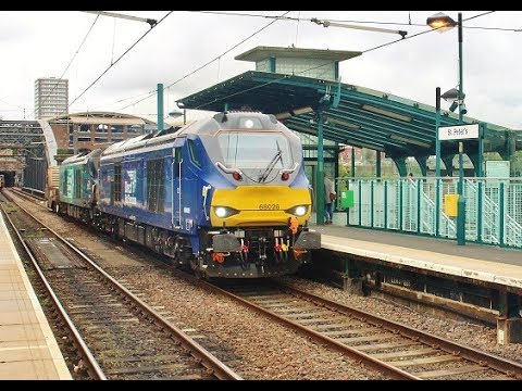 DRS Class 68s Nos 68026 & 68001 - Nuclear Flasks 6M60 - St Peters  - 11th July 2017