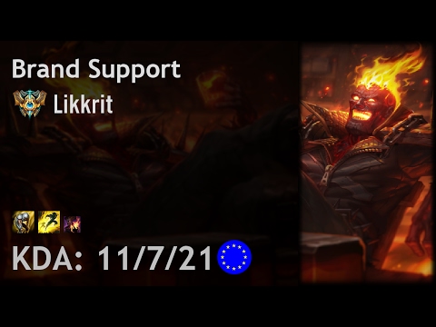 Brand Support vs Nautilus - Likkrit - EUW Challenger Patch 7.3