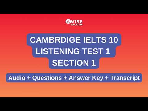 Cambridge IELTS 10 | Listening Test 1 Section 1 | Audio, Questions, Answer Key and Transcript