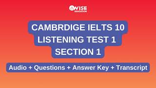 Cambridge IELTS 10 | Listening Test 1 Section 1 | Audio, Questions, Answer Key and Transcript