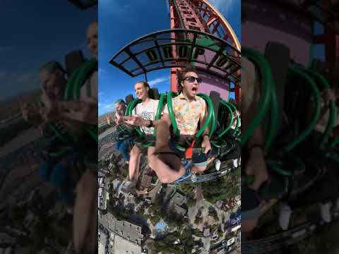 Crazy drop of doom at six flags magic mountain!