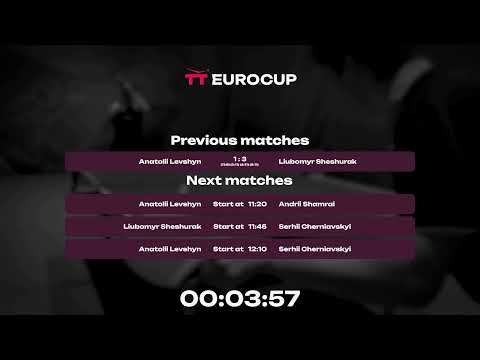 09:30 Anatolii Levshyn - Liubomyr Sheshurak 30.08.2023 TT Euro.Cup Ukraine Star. TABLE 3