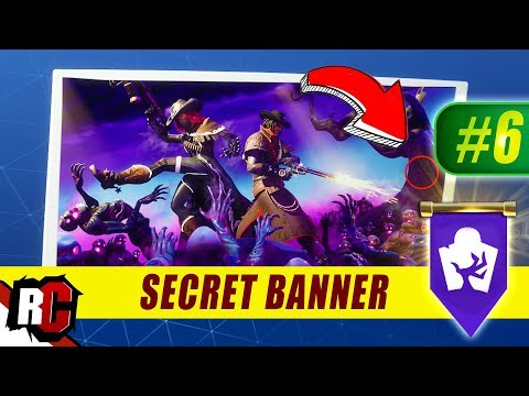 Secret Banner Location WEEK 6 Fortnite | Season 6 Hunting Party (Secret Battle Stars/Banners)