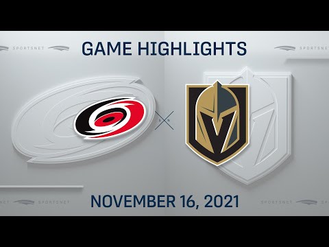 NHL Highlights | Hurricanes vs. Golden Knights - Nov. 16, 2021