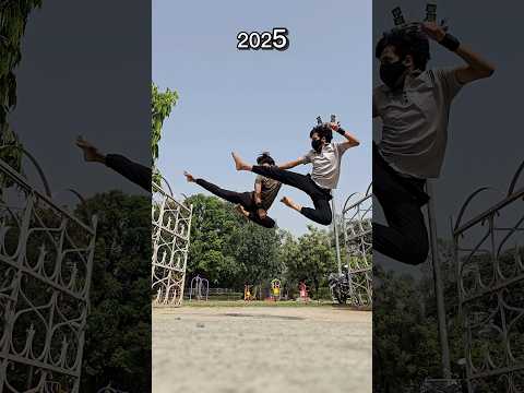 2005 VS 2025 🤟🔥 #kick #stunt #calisthenics #motivation #friendship #childhood #power #shorts