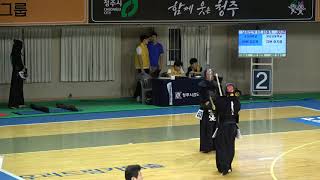 2019 단별검도대회 남자 2단부 32강 - 김강호 vs 이기영 [검도V] kendov 동영상