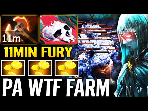 11min Battle Fury WTF Phantom Assasin Max Speed Fast Farm 80.000 DMG Rapier 7.29 Dota 2 Pro Carry