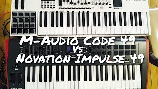 Video thumbnail for M-Audio Code 49 vs Novation Impulse 49 by Todd Smith Music
