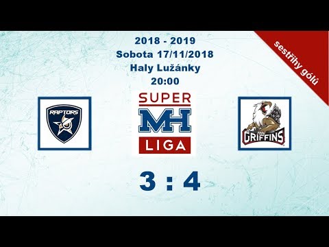 MH Superliga (2018-2019) Raptors vs. Griffins 3:4 - sestřih gólů