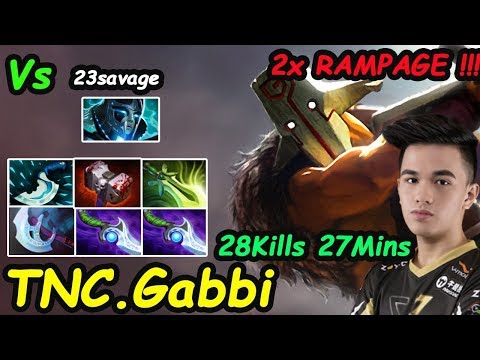TNC Gabbi - [Juggernaut] CHAOS MODE 2x Rampage Vs 23savage [Phantom Assassin] | Dota2 7.20 Rank