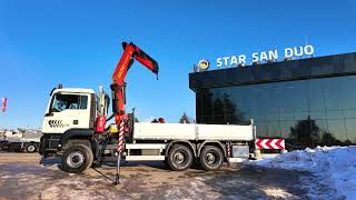 MAN TGS 26.400 6x6 PALFINGER PK 33002 EH Crane flatbed truck | Image 4 - Autoline