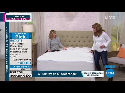 Concierge Collection Sleep Infusion Mattress Pad