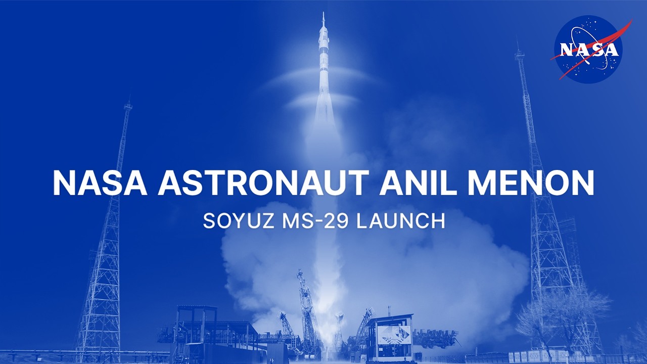 NASA Astronaut Anil Menon Soyuz MS-29 Launch - YouTube