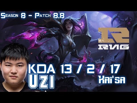 RNG Uzi KAI'SA vs JHIN ADC - Patch 8.8 KR Ranked