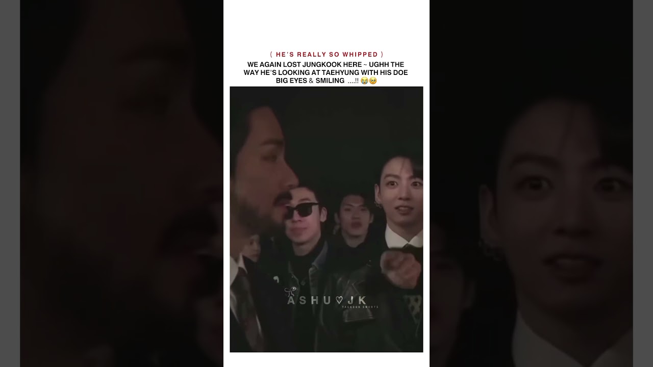 Ughh the way jungkook looking at Taehyung with his bid doe eyes 😭👀 #taekook #shortvideo