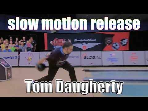 Tom Daugherty slow motion release - PBA Bowling