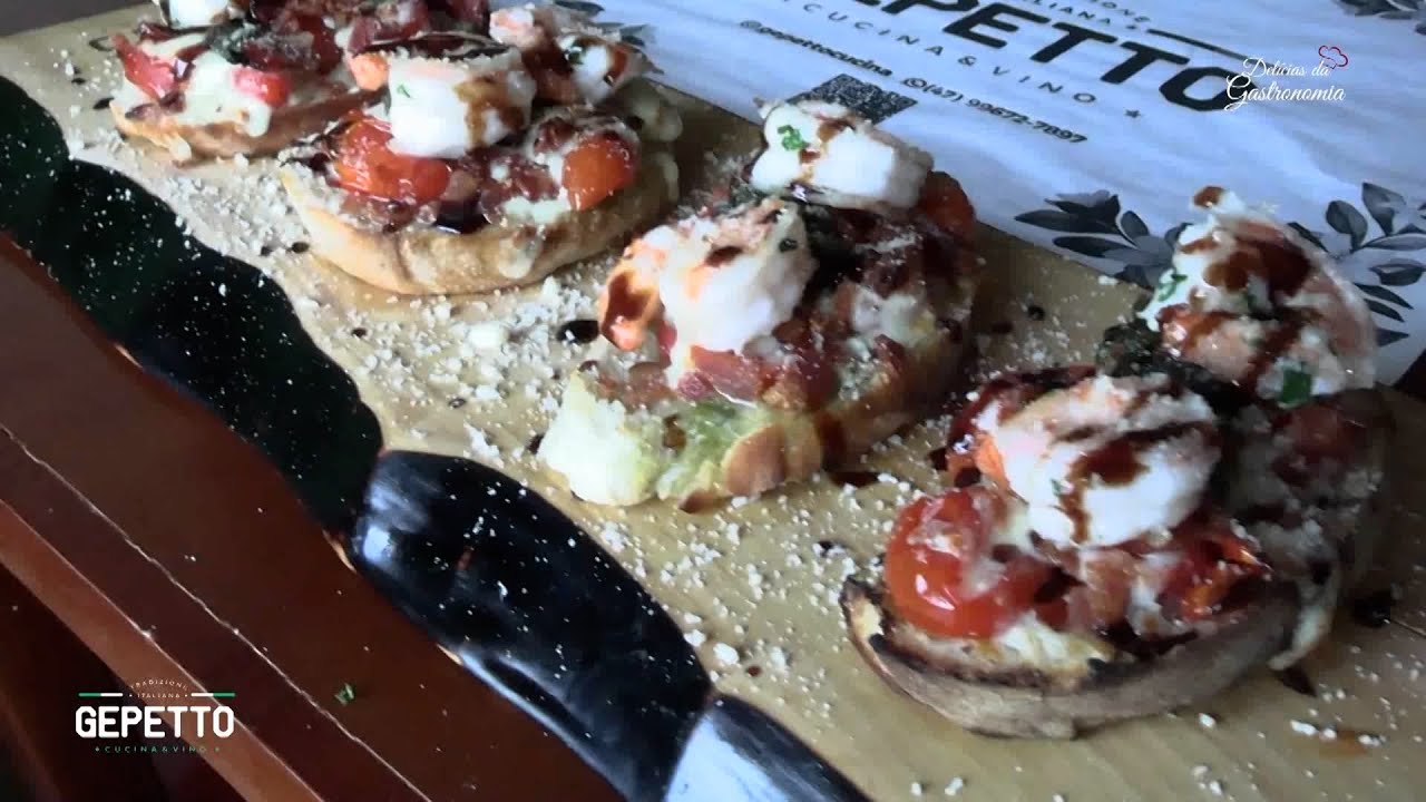 Brusqueta com camarão e bacon é a estrela de hoje no Delícias da Gastronomia