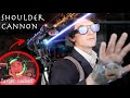 Working Iron Man Shoulder Cannon Face Tracking War Machine Blaster
