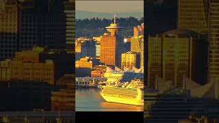 Rising sun reception for Sapphire Princess and Koningsdam cruise ships in Vancouver BC