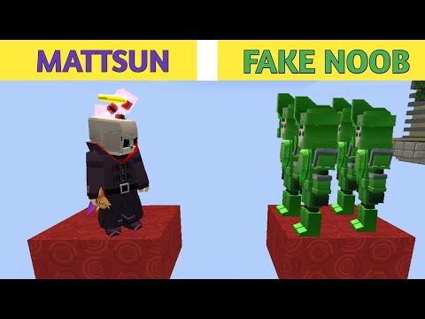 MATTSUN vs FAKE NOOB *PUPPET* in BedWars Blockman Go